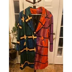 Women's Multicolor Plaid Long Sleeve Blazer size L